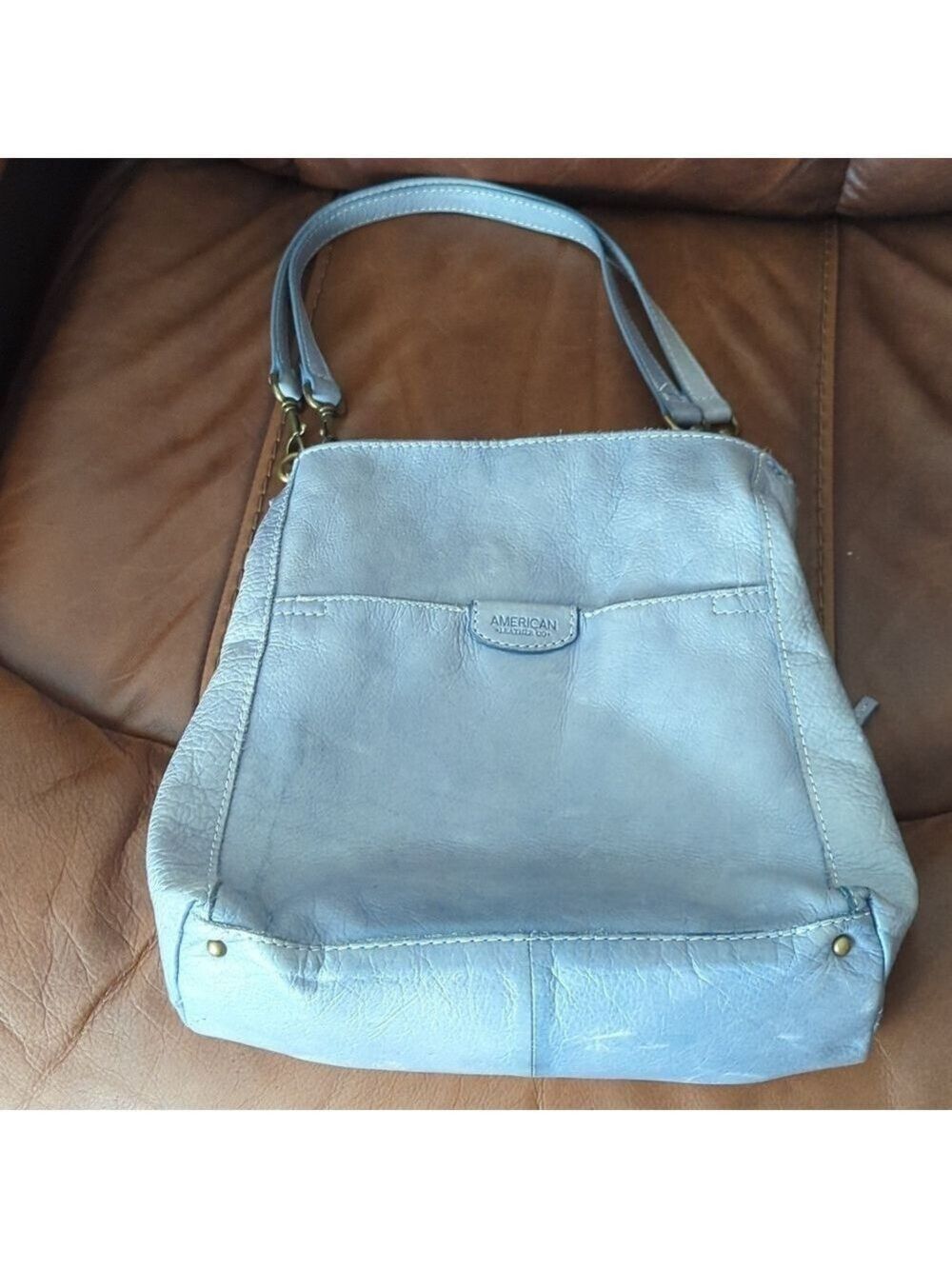 American Leather Co. Austine Triple Entry Bucket Bag - Picture 9 of 12